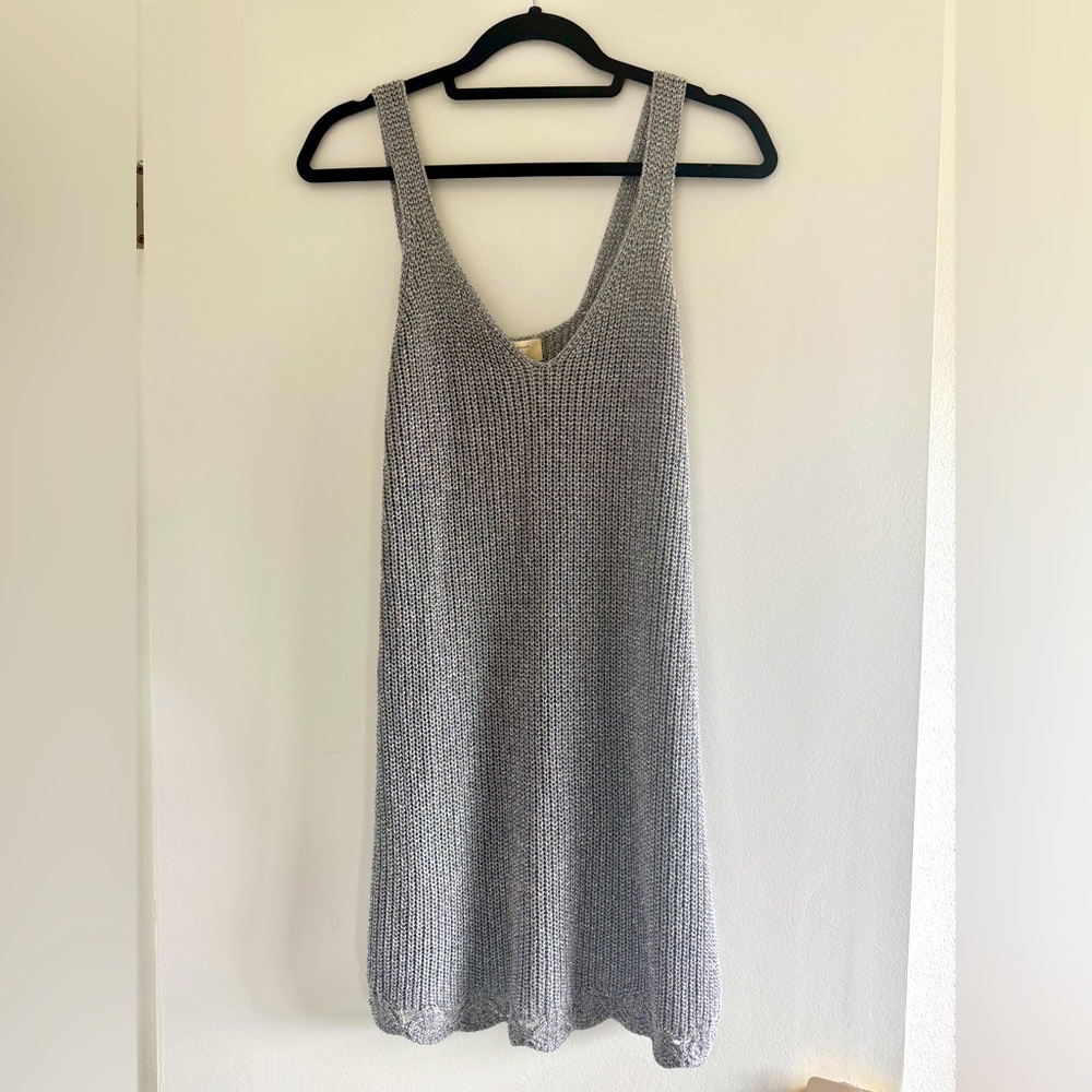 NWT Sezane - Silver Knit Sleeveless Dress